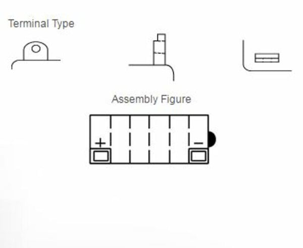 YUASA Batterie Konventionell ohne Säurepack - 12N7-4A 