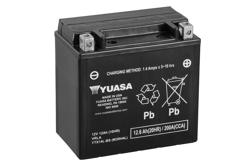 YUASA Battery Maintenance Free with Acid Pack - YTX14L-BS