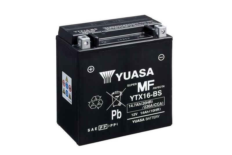 YUASA Battery Maintenance Free with Acid Pack - YTX16-BS