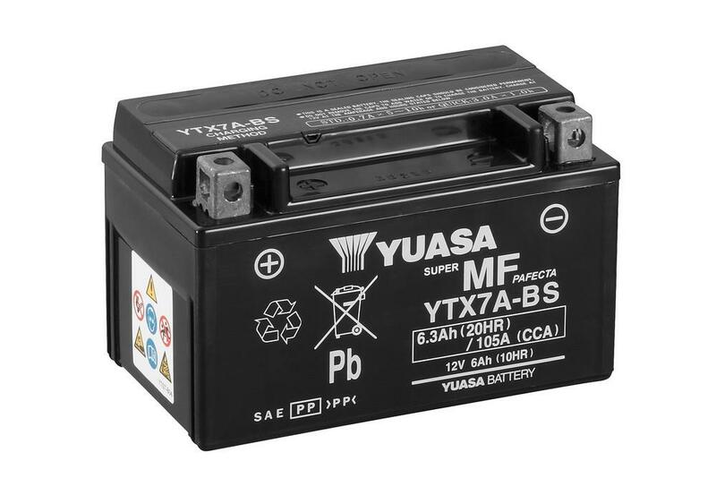 YUASA Battery Maintenance Free with Acid Pack - YTX7A-BS