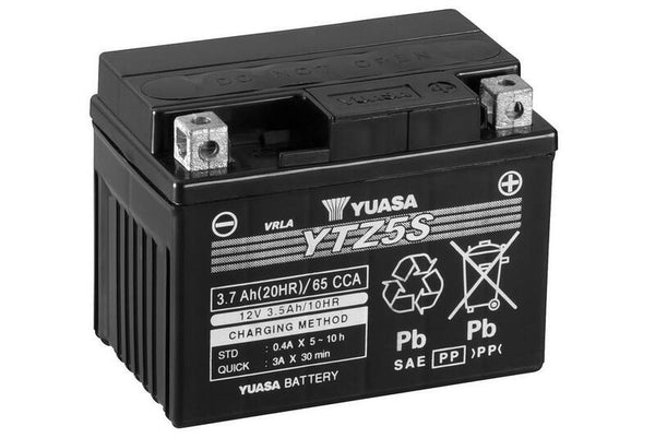 YUASA W/C-Batterie, wartungsfrei, werkseitig aktiviert – YTZ5S