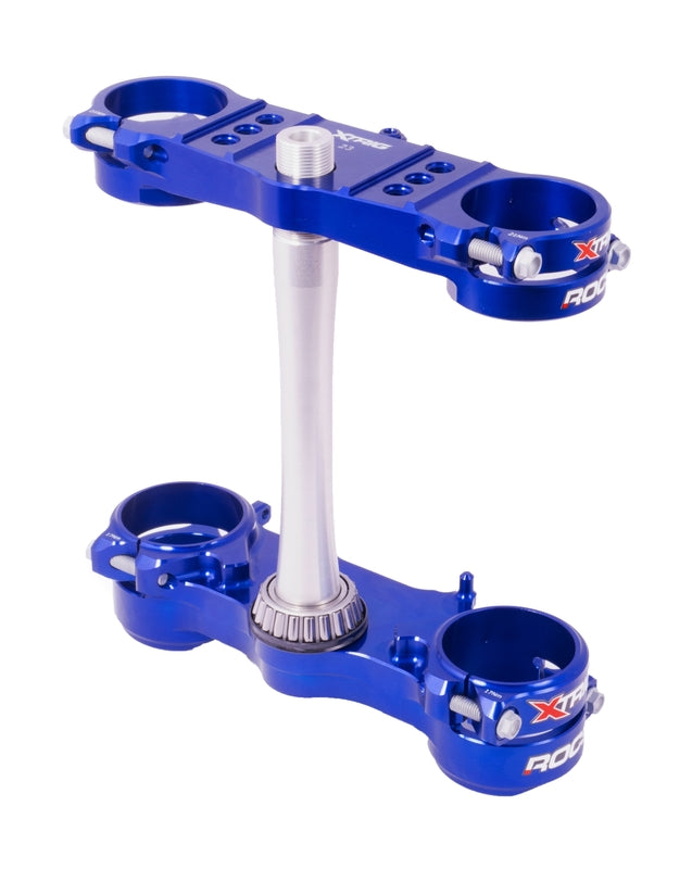 XTRIG ROCS Tech triple clamps blue Kawasaki KX250F/450F