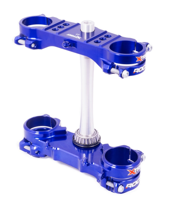 XTRIG ROCS Tech triple clamps blue Kawasaki KX250F/450F