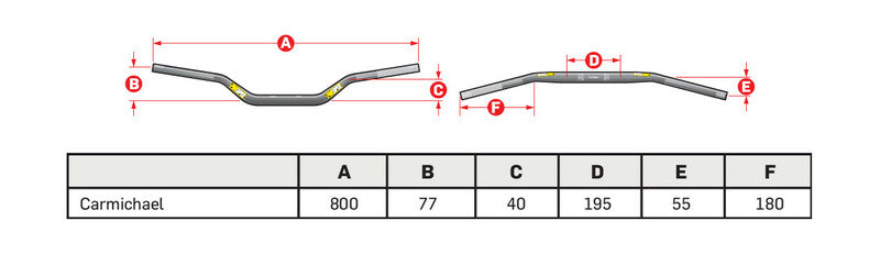 PRO TAPER Evo Carmichael Handlebar - 1081574001