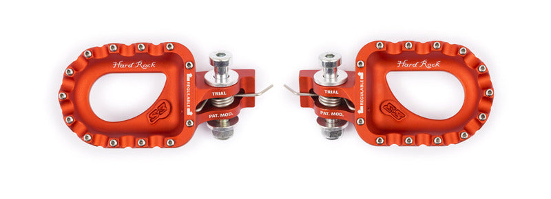 S3 Hard Rock Footrests Aluminium Orange