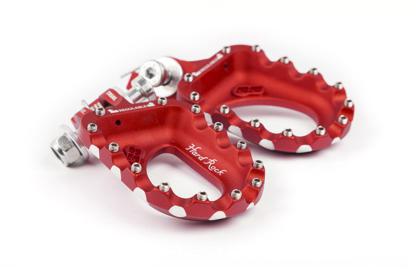 S3 Hard Rock Footrests Aluminium Red