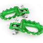 S3 Hard Rock Footrests Aluminium Green
