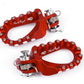 S3 Hard Rock Enduro Footrests Aluminium Rouge