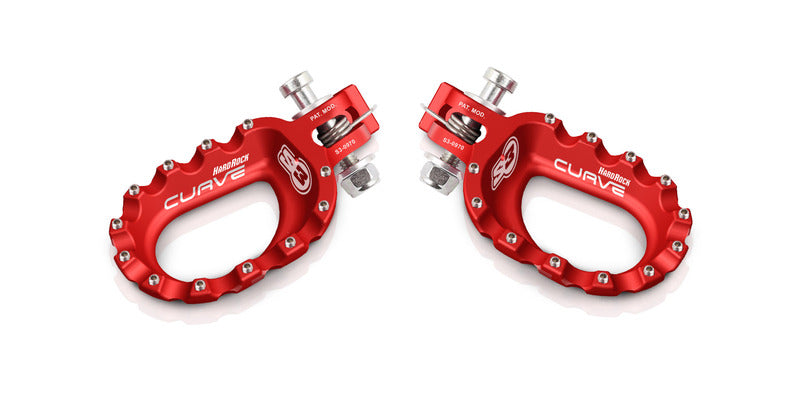 S3 Curve Footrests Aluminium Red