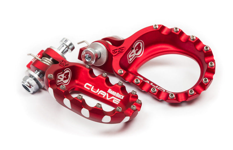 S3 Curve Footrests Aluminium Red