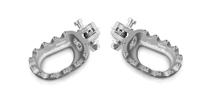 S3 Curve Footrests Aluminium Silver