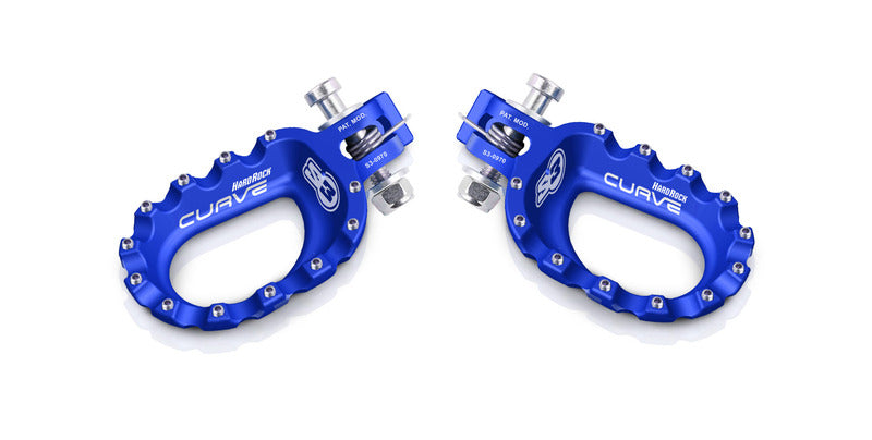 S3 Curve Footrests Aluminium Blue