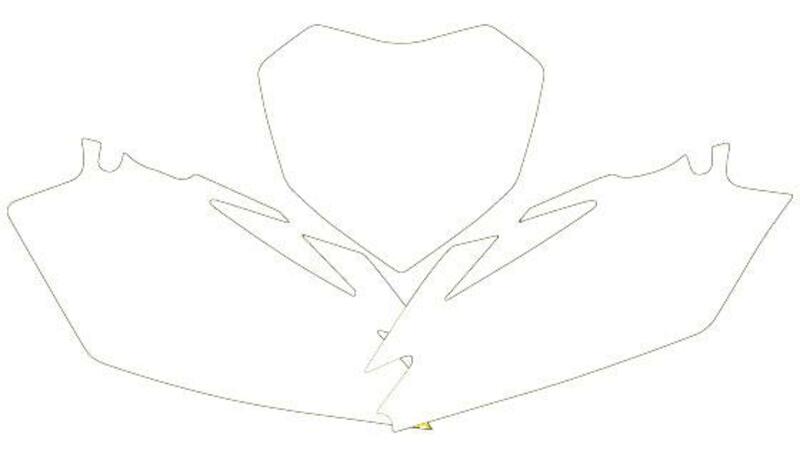 BLACKBIRD Plate Sticker White Honda CRF250R/450R