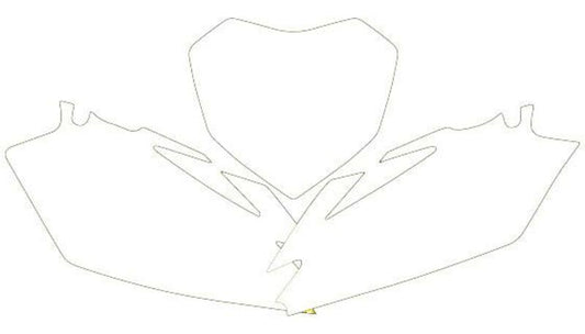 BLACKBIRD Plate Sticker White Honda CRF250R/450R