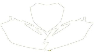 BLACKBIRD Plate Sticker White Honda CRF250R/450R