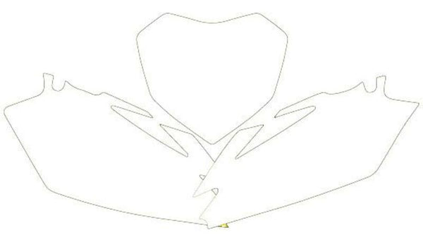 BLACKBIRD Plate Sticker White Honda CRF250R/450R