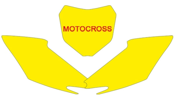 BLACKBIRD Plate Stickers Yellow Honda CRF250R/450R
