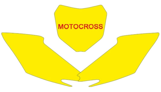 BLACKBIRD Plate Stickers Black Honda CRF250R/450R