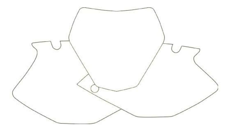 BLACKBIRD Plate Stickers Blanc Yamaha YZF250