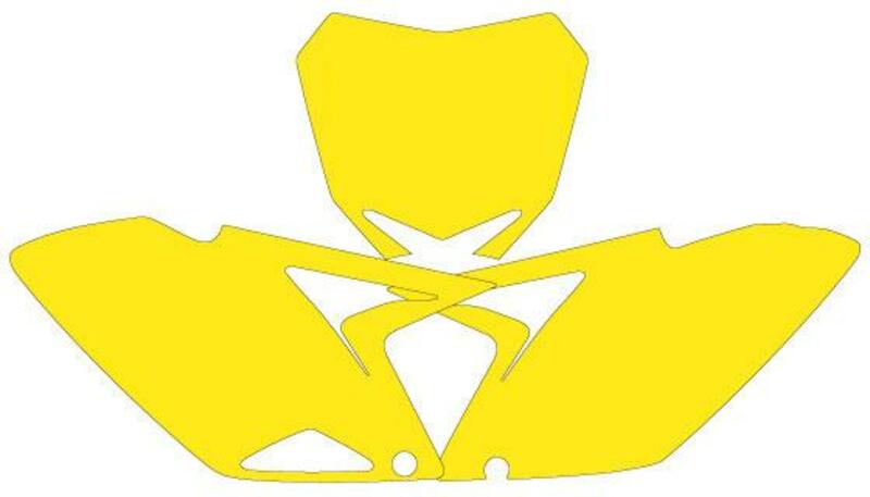 BLACKBIRD Plate Stickers Yellow Suzuki RM-Z450 - 1082062001