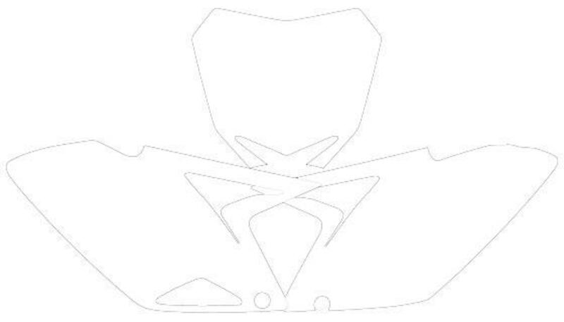 BLACKBIRD Plate Stickers White Suzuki RM-Z450 - 1082062002