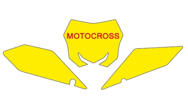 BLACKBIRD Plate Stickers Black Suzuki RM-Z450 - 1082063002