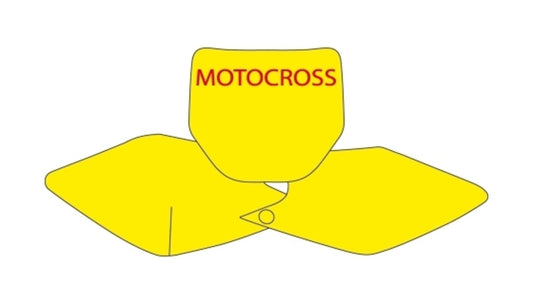 BLACKBIRD Plate Stickers White Kawasaki KX250F/450F