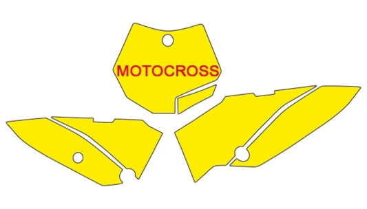 BLACKBIRD Plate Stickers Blue KTM SX65