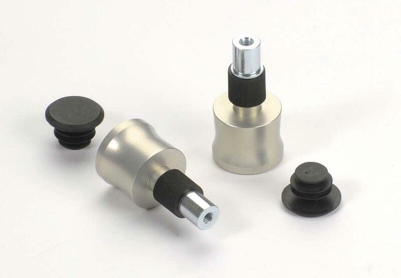 HANDLEBAR CAPS LSL 14 FOR ALUMINIUM GRIPS IN SILVER