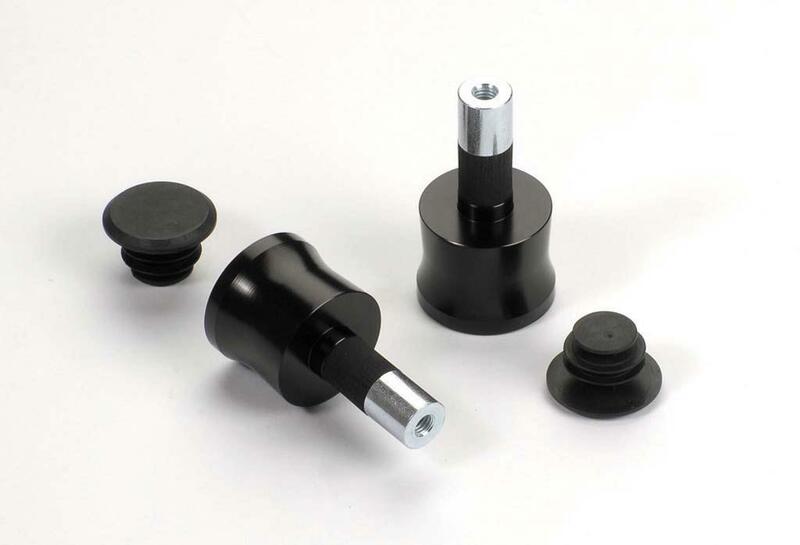 HANDLEBAR CAPS LSL 14 FOR GRIPS ALUMINIUM BLACK