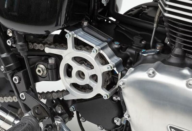 LSL Clubman Black Front Sprocket Guard Triumph Thruxton - 1082428002