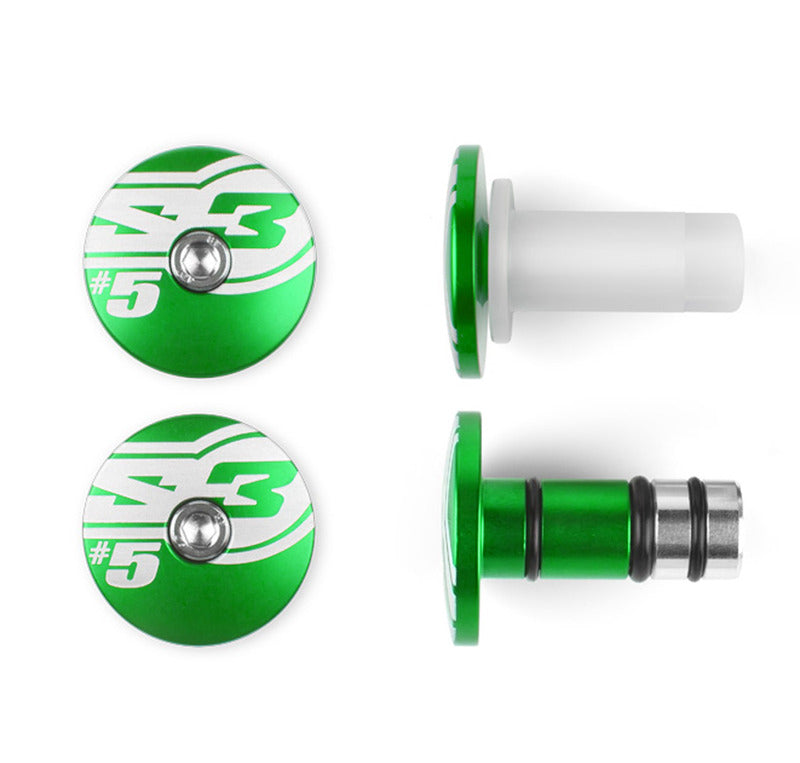 S3 End 5 Bar Ends Ã˜14mm Green