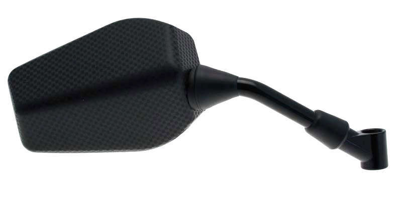 V PARTS F1 Rectangular Right Mirror Universal M8/125 - Carbon (1pc)