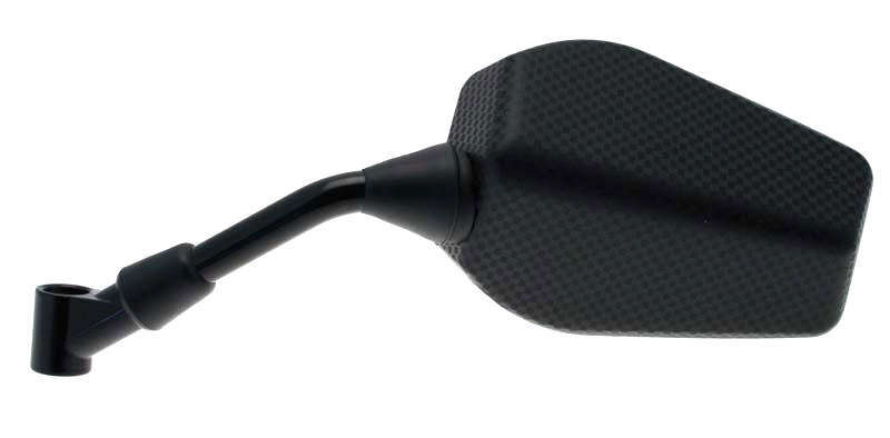 V PARTS F1 Rectangular Left Mirror Universal M8/125 - Carbon (1pc)