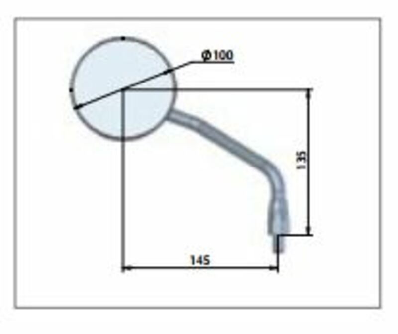 LSL Clubman Left Mirror Universal - Black (1pc)