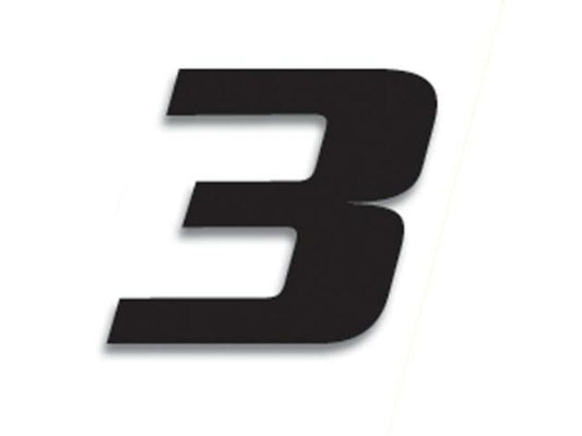 BLACKBIRD Race Number 3 20x25cm Black