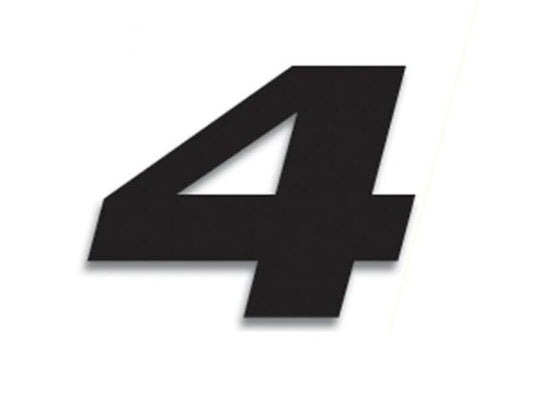 BLACKBIRD Race Number 4 20x25cm Black