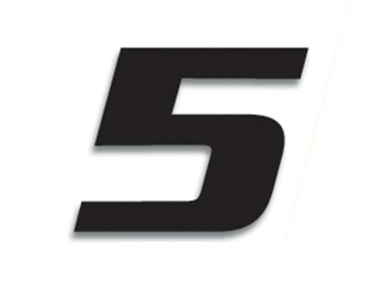 BLACKBIRD Race Number 5 20x25cm Black