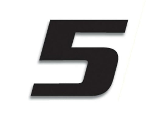 BLACKBIRD Race Number 5 20x25cm Black