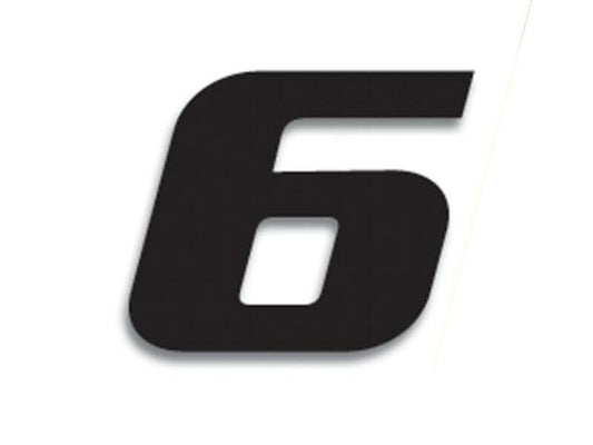 BLACKBIRD Race Number 6 20x25cm Black