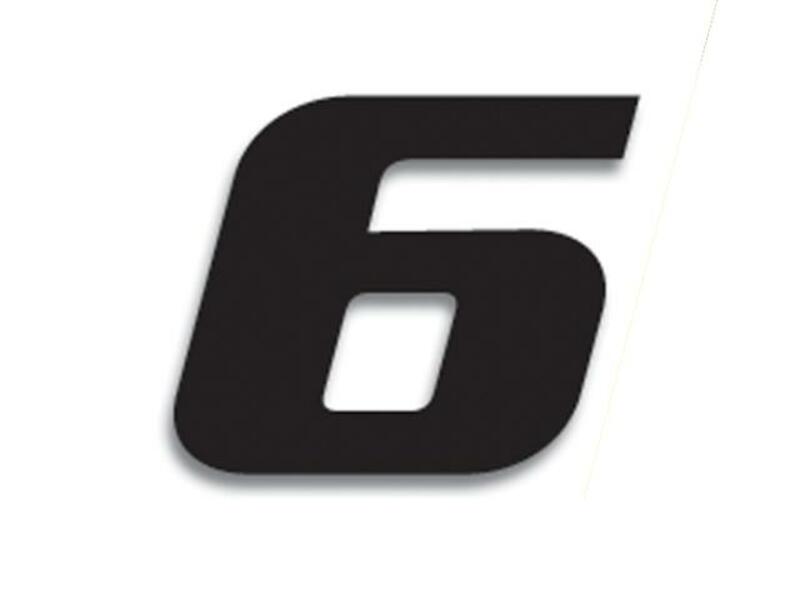 BLACKBIRD Race Number 6 20x25cm Black