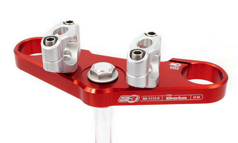 S3 Triple Clamp Ã˜38mm Red Beta OEM Fork