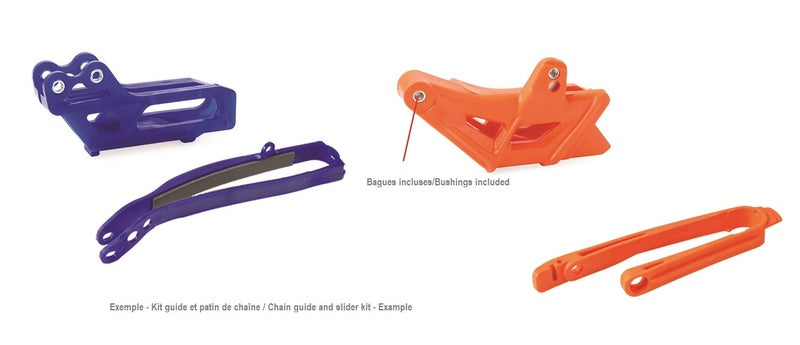 POLISPORT Chain Guide + Slider Kit Red Honda CRF