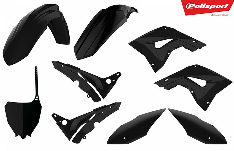 POLISPORT Plastics Kit Black Honda CR125/250R