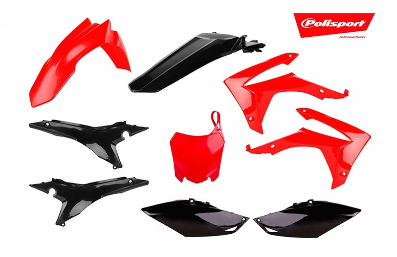 POLISPORT Plastics Kit Red/Black Honda CRF250/450R - 1086090005