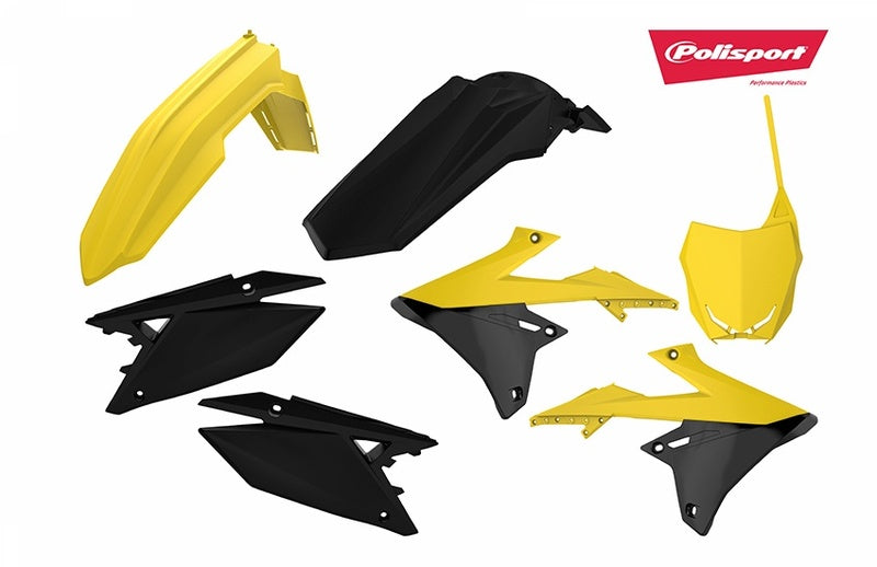 POLISPORT Plastics Kit Yellow/Black Suzuki RM-Z250 - 1086124005