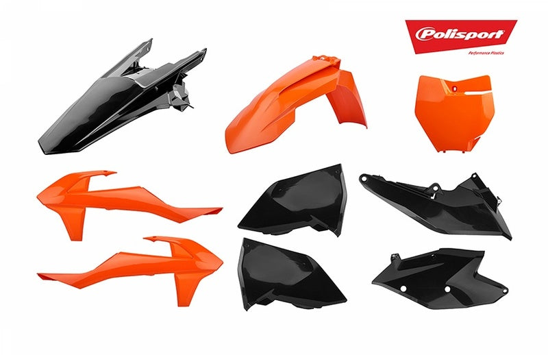 POLISPORT Plastics Kit Orange/Black KTM SX/SX-F