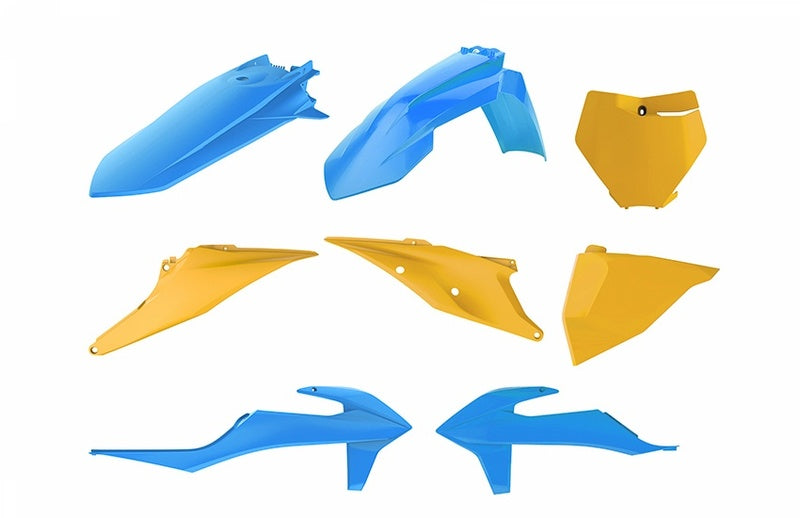 POLISPORT MX Vintage Edition Plastic Kit Blue/Yellow KTM SX/SX-F - 1086174008