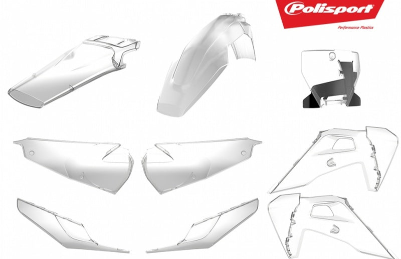 POLISPORT Plastics Kit Clear Husqvarna