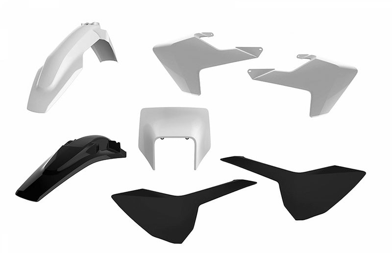 POLISPORT Enduro Plastic Kit White/Black Husqvarna FE/TE